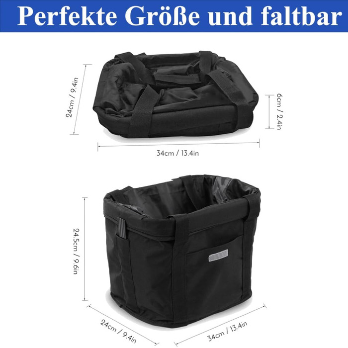 Фаркоп на велосипед, кошик на кермо, кошик для електровелосипеда, знімний, для собак та котів, для дорослих