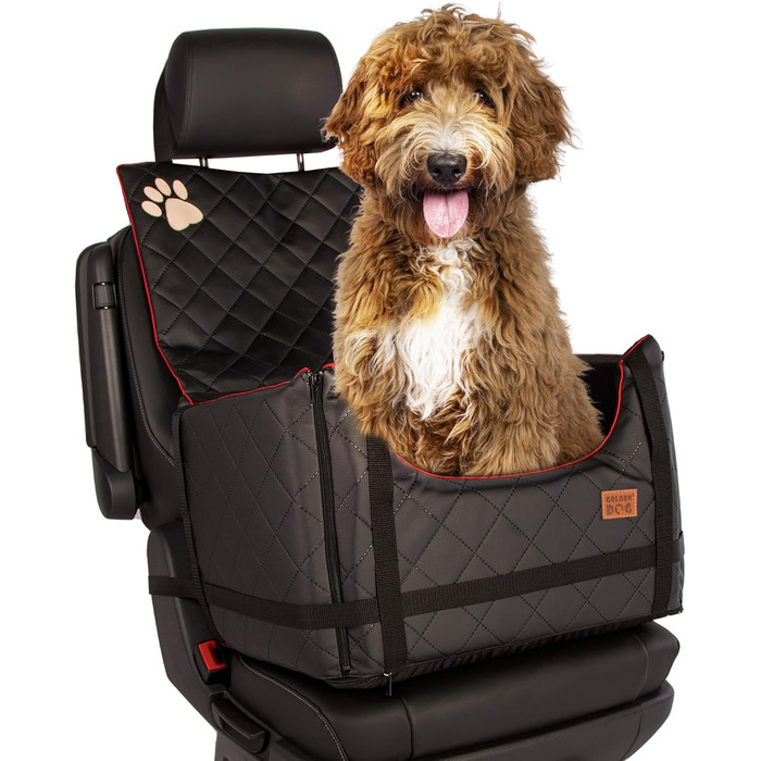 Автомобільний лежак для собак Golden Dog XL (75x55x33 см) з кріпленням, чорний