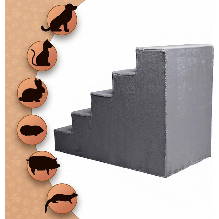 Сходинка для собак Mg Design – Marineblau (Морський синій), стабільна дерев'яна рамка, для собак та котів, 40 x 45 x 5 см