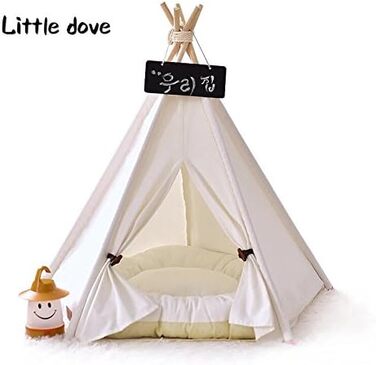 Крісло-гніздо для собак та домашніх тварин, біле. Знімний матрац, з мереживом, миється.