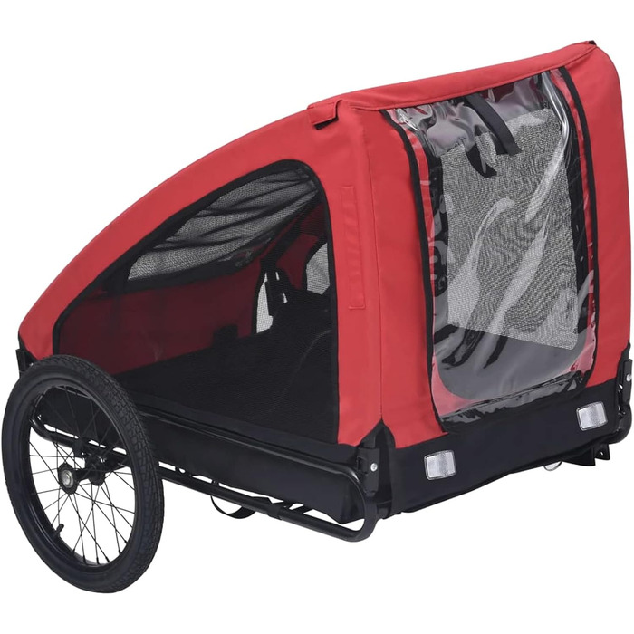 Фарм-причіп для велосипеда Tidyard: для собак, домашніх тварин, з функцією джогера, складаний, червоно-чорний