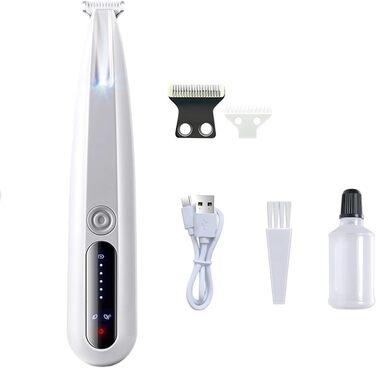 Бездротовий триммер для собак та котів з тихим мотором та ергономічною ручкою для безпечного догляду за лапами. Триммер для котів (P)