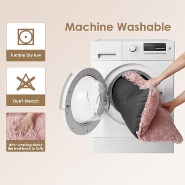 М'яке ліжко для собак EHEYCIGA, великі породи XXL, 120x90 см, рожеве, знімний чохол, неслизьке, з довгим плюшем