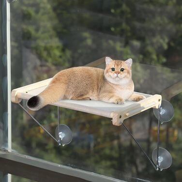 Ліжко-гамак для котів на вікно, платформа-поличка, місткість до 18 кг, ідеально для сну, ігор та відпочинку, металева кріпильна конструкція