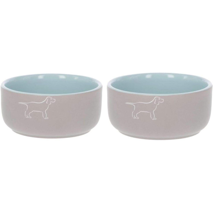 Набір керамічних мисок для собак Dog Spirit (2 шт., 1000 мл) - миски для корму та води