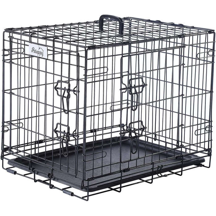 Клітка для собак PETAPPY металевий вольєр XXL з ґратами, 91,5x58,5x65 см, знімний піддон