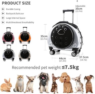 Рюкзак для тварин PETCUTE: зручний переносник для собак та котів до 7.5 кг, з підкладкою та вентиляцією, ідеальний для подорожей та прогулянок (срібний)