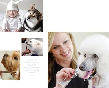 Набір професійних ножиць для грумінгу тварин 4шт, 7 дюймів, з нержавіючої сталі, для собак та котів (золотий)