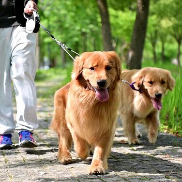 Рулетка для собак Expawlorer, 5м, біло-чорна, до 20 кг, антиковзне покриття, безпечне гальмо