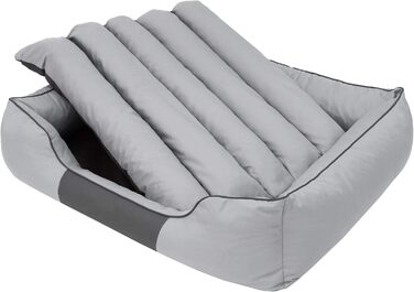 М'яке ліжко для собак XL 85x65 см, ліжко-софа для тварин, кошик для собак, сіра