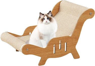 Крісло-лежанка для котів з сизалю, 53x31x32 см. Стійке до вологи та зносу, підходить для кошенят та дрібних тварин