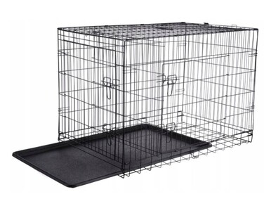 Металевий транспортний клітка-вольєр для собак Anytech, 121x74x82 см, розмір XXXXL