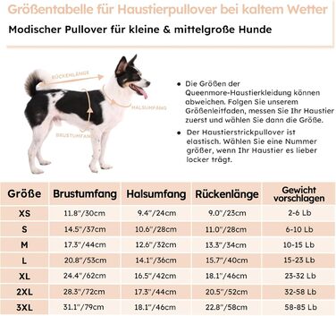 Світер для собак Queenore, маленький розмір, для такс, французьких бульдогів, чихуахуа, коргі (M, абрикосовий)