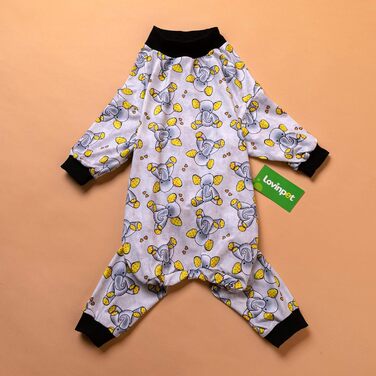 Піжама для великих собак LovinPet, рожевий принт, розмір M (XXX-Large, жовтий), обтислий крій