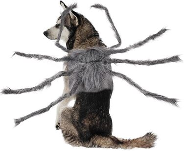 Костюм на Хелловін для домашніх тварин BT Bear: павук, для собак, Cosplay, розмір M, сірий