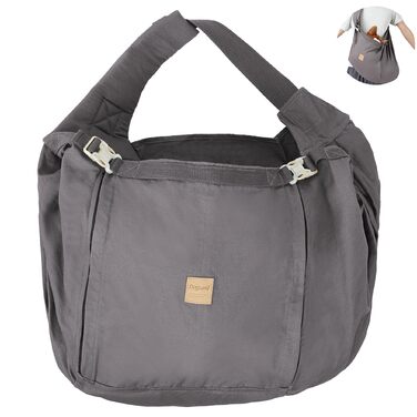 Сумка-переноска для собак середнього розміру ETIAL, сірого кольору, з металевим поводком, регульованим плечовим ременем, для собак вагою 11,3–18,1 кг