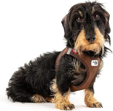 Шлейка для собак Curli Clasp Softshell, коричнева, розмір S