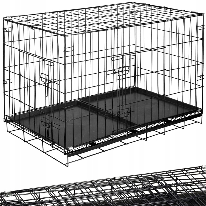 Металевий вольєр-клітка Springos для великих собак, 100 x 60 x 70 см