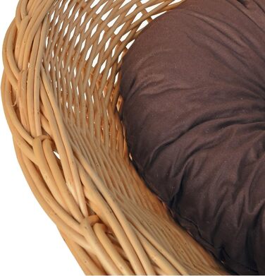 Корзина для собак Weidenprofi з подушкою, плетені корзини для тварин з лози, розмір вибирається (ДxШxВ): 62 x 43 x 12-22 см, 72 x 51 x 14-24 см, 82 x 61 x 16-26 см