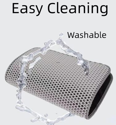 Килимок для котячого туалету, 60x90 см, EVA, чорний, з водонепроникним покриттям та захистом від подряпин