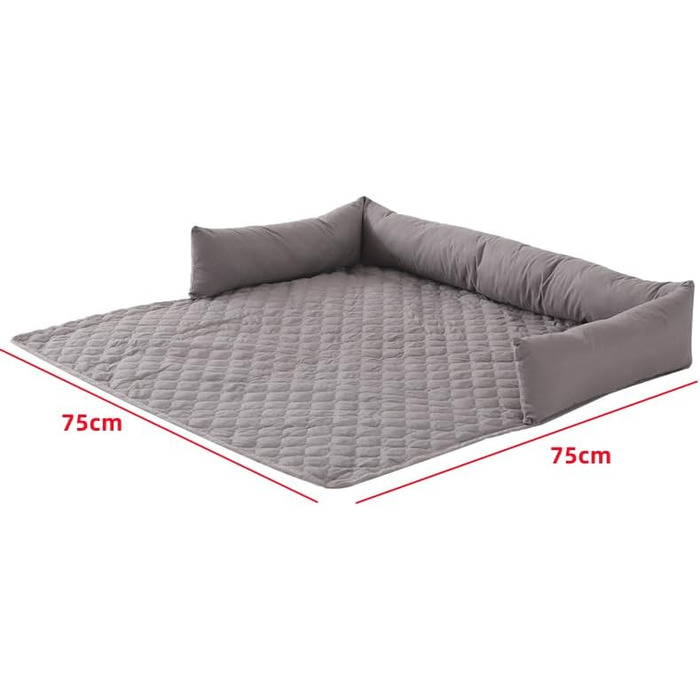 М'який килимок для собак на диван, 75х75 см, сірий. Килимок для собак, ручної роботи, легко миється.