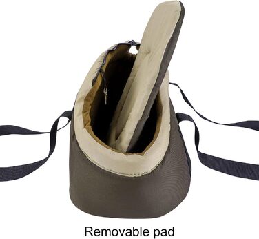 Переноска для собак та котів великої місткості, зимова, складана, дихаюча, регульована, для тварин до 5 кг (колір: коричневий)