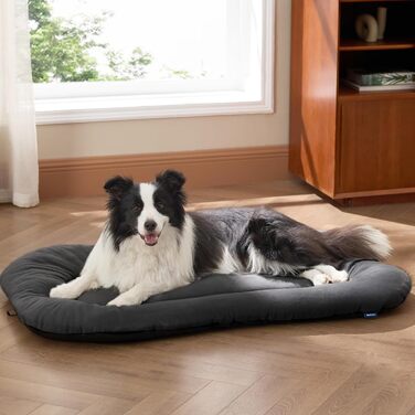 Кілимок для собак BEDSURE - м'який та зручний лежак для великих собак, 89x56 см, антиковзаюча підкладка, темно-сірий