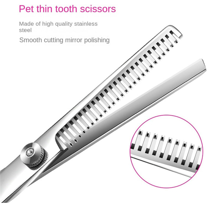 Набір професійних ножиць для собак 4 шт. з гребінцем для грумінгу. Ідеально для собак, котів та інших тварин.