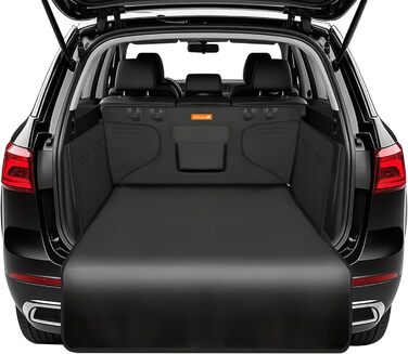 Захист для багажника автомобіля Alfheim для собак - водовідштовхувальний та легкий у догляді - універсальний. Чорна килимок для багажника з захистом краю завантаження (Чорний)