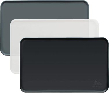 Силіконовий килимок під миску для собак та котів, 60x40 см, чорний, нековзний