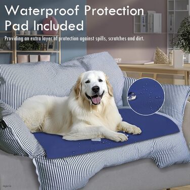 Автокрісло для собак LELEFIDO, великі породи до 36 кг, з підстилкою та 2 страхувальними ременями