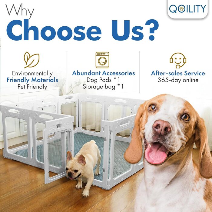 Клітка для собак Qoility, прозора, з дверцятами, 61 см, 12 панелей, чорна, зменшує тривожність, 142.2 x 94 см