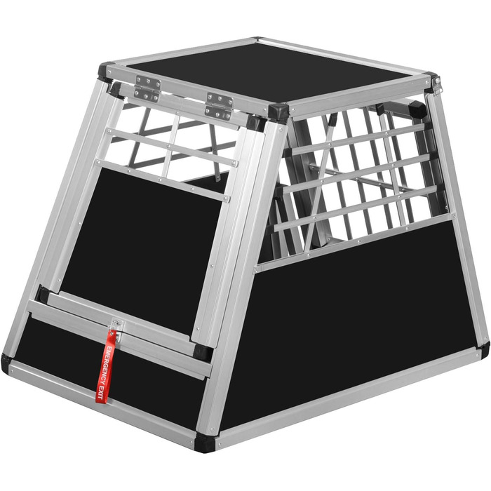 Транспортний бокс Transportbox N24 для собак, алюміній, 82x60x63 см, з аварійним виходом та захистом від ударів