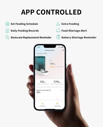 Автоматична годівниця для тварин Petkit Solo 3 л, сіра, смарт