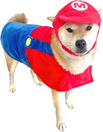 Костюм для собак 'ComfyCamper' – хатинка та підтяжки, розміри S, M, XL, червоний, для косплею, Хелловін