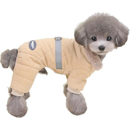 Зимовий теплий комбінезон для собак з D-подібним кільцем, хакі, XL