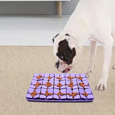 Силіконовий килимок для котів та собак, Slow Feeder, зменшує нудьгу, фіолетовий