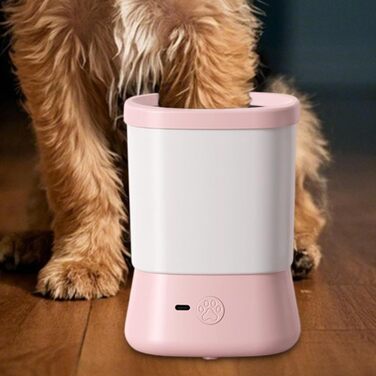 Миска для миття лап собак Hogvinnatil, автоматичний очищувач лап для собак, аксесуар для догляду за тваринами, рожевий