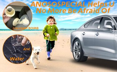 Водонепроникна накидка для автосидіння ISOFIX ANOSOSPECIAL XL, захисна накидка для заднього сидіння авто для собак, універсальна для SUV, чорна, стійка до подряпин