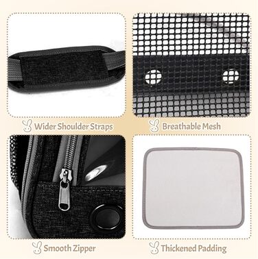 Транспортна переноска для дрібних тварин APKOL, переноска для морських свинок, кроликів, хом'яків, їжаків, (чорна)