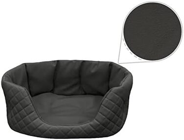 Крісло-ліжко для собак Juelle з штучної шкіри, 100x80 см, графіт
