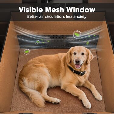 Автокрісло для собак FURTIME, велике, з жорстким дном, водонепроникне, для великих собак, підходить для SUV та позашляховиків