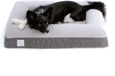 Ортопедичне ліжко для собак з memory foam, водонепроникним підкладкою, знімним чохлом на YKK-блискавках, розмір M (94 x 76 x 15 см)