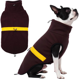 Тепла флісова жилетка для собак 5-в-1 з отвором для повідка, для середніх собак (Cocker, Spaniel), коричнева