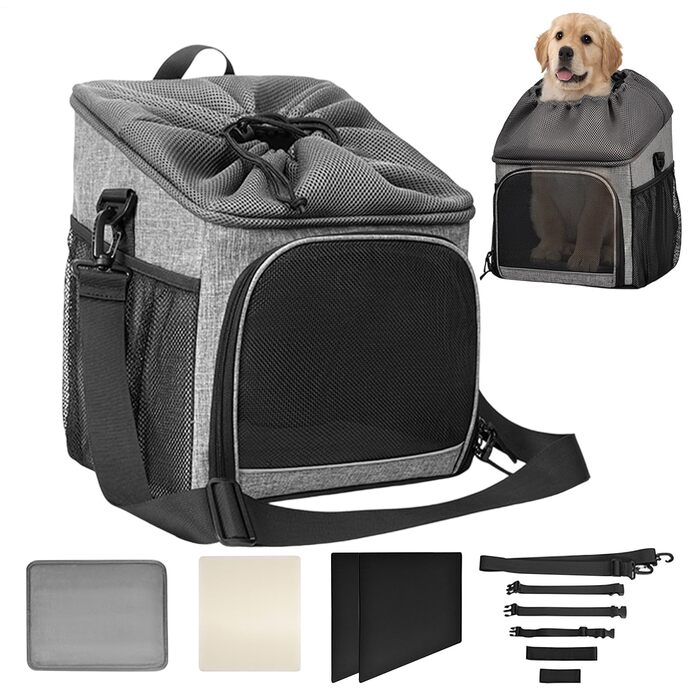 Кошик для собак на велосипед, сидіння для собак на велосипед, знімний, легкий, дихаючий, для покупок, в гори та сад