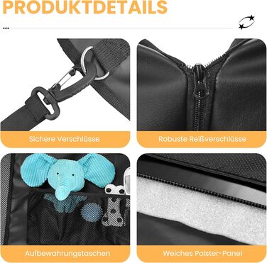 Авточохол на сидіння для собак HiPetpy, 7-шарова захисна накидка з PU-шкіри, водовідштовхувальний, для собак, вантажопідйомність 204 кг, оранжевий