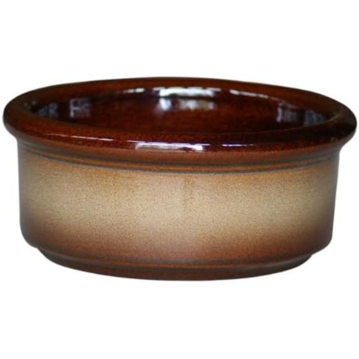 Великий миска для собак 3 літри з міцної кераміки, 25x11 см, Fressnapf, коричнева глазурована