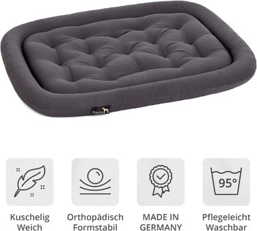 Ортопедична подушка для собак середніх порід, 90x60 см - лежанка для собак, миється до 95°C, без запаху, міцна, для дому та вулиці, Made in Germany