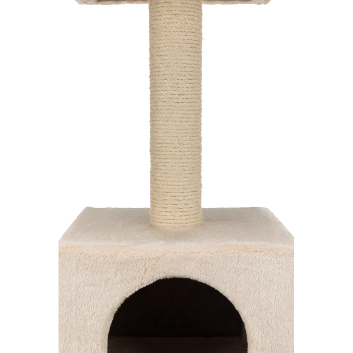 Дряпка для котів TRIXIE Zamora 60 см, бежева – котячий будиночок, зручна лежанчинка, стабільна конструкція