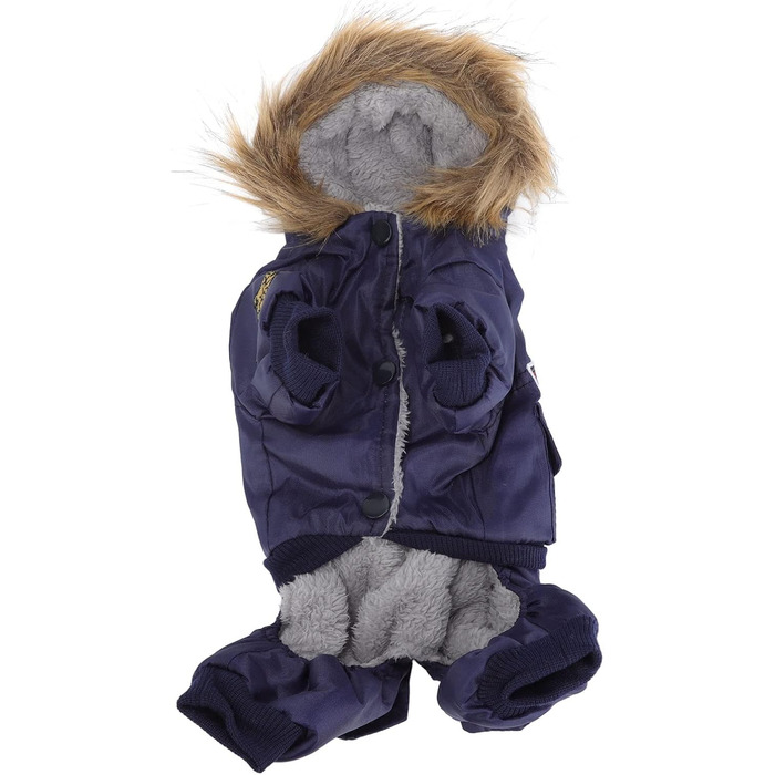 GLOGLOW Зимова куртка для собак, тепла куртка з капюшоном для маленьких собак (M), блакитна